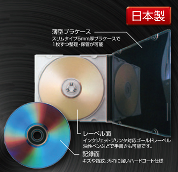長期保存◇太陽誘電製＞ HIDISC DVD-R データ用 4.7GB 1-16倍速対応 5