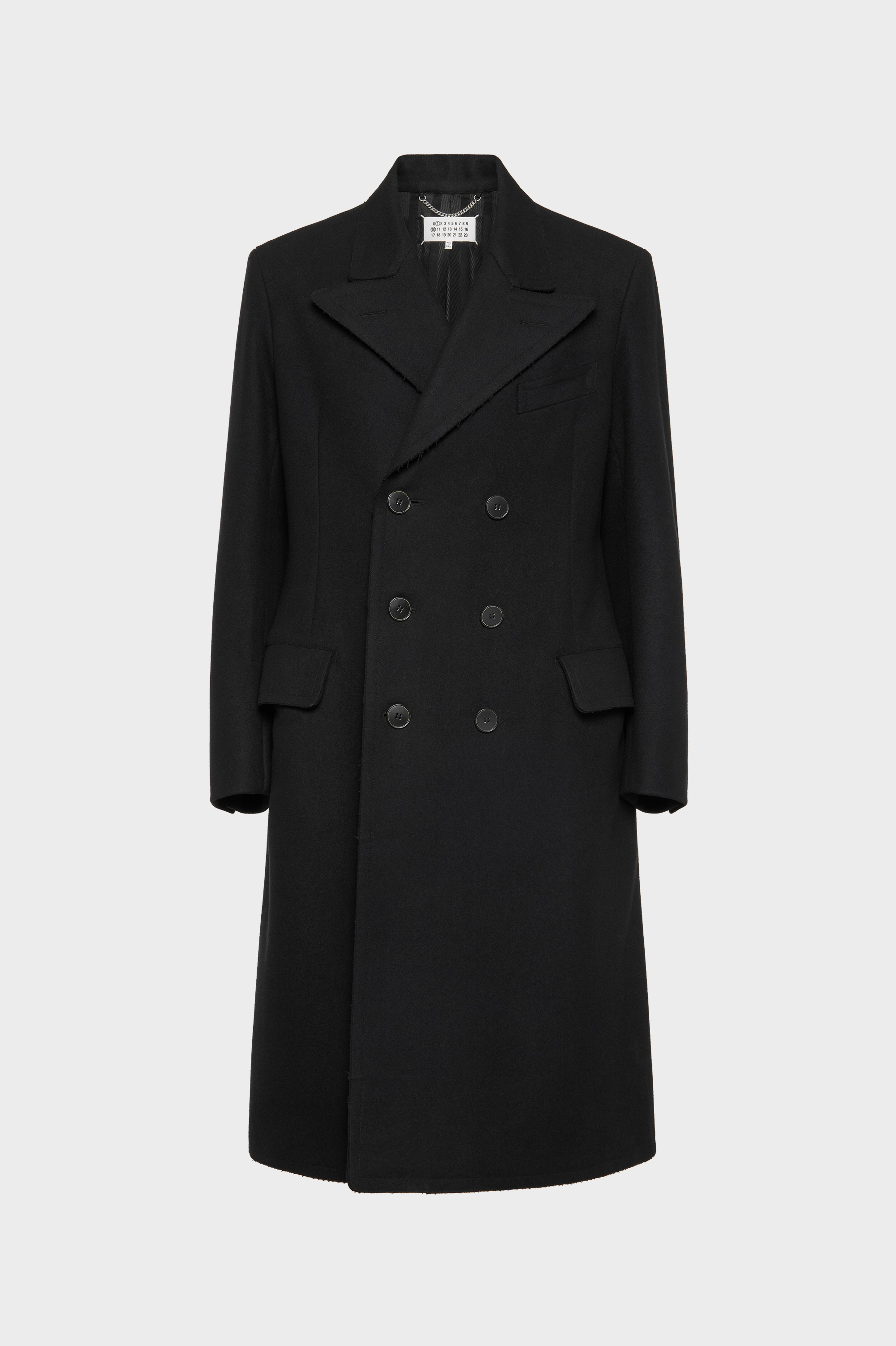 Men's Black Wool Coat | Maison Margiela