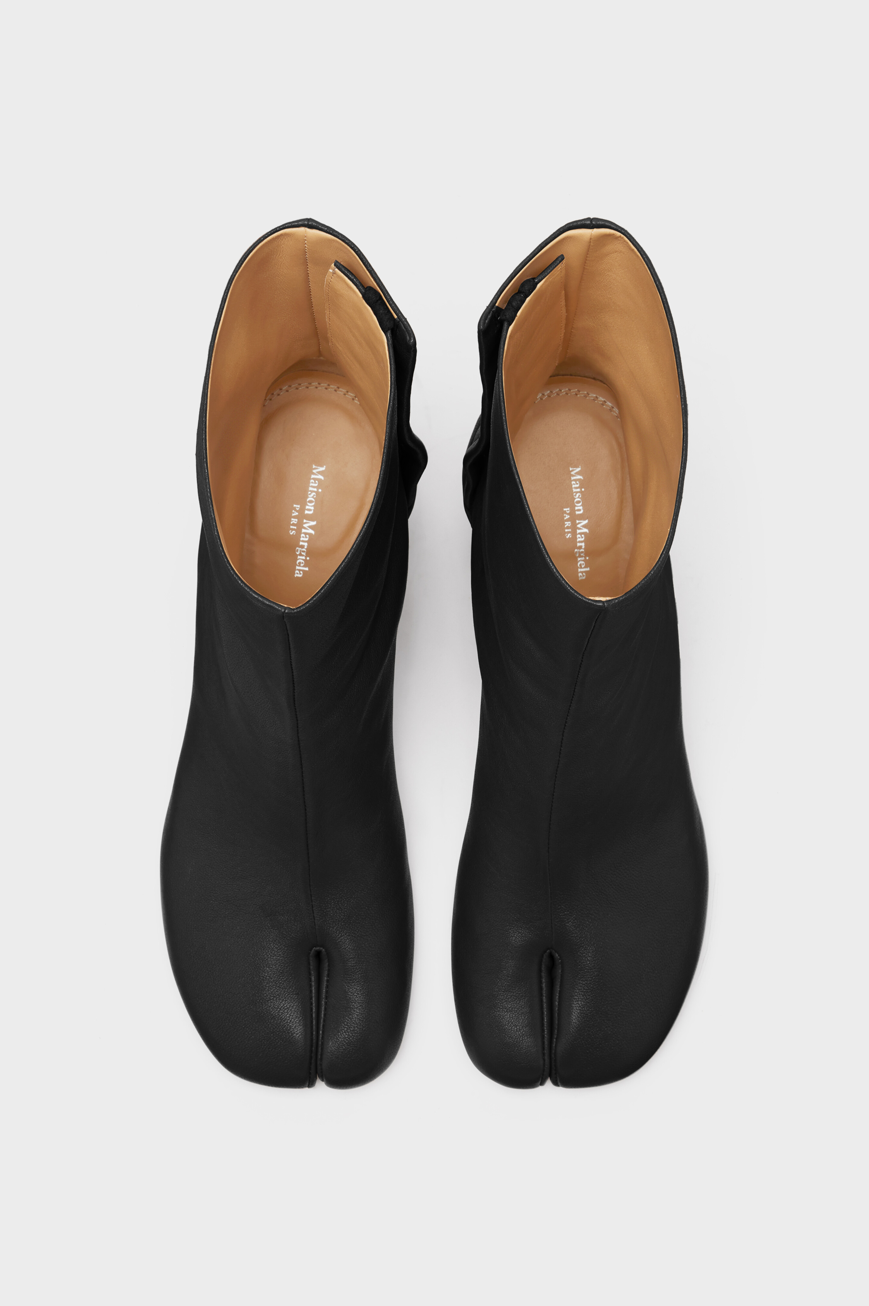 Black Tabi Vintage Leather Boots Black | Maison Margiela