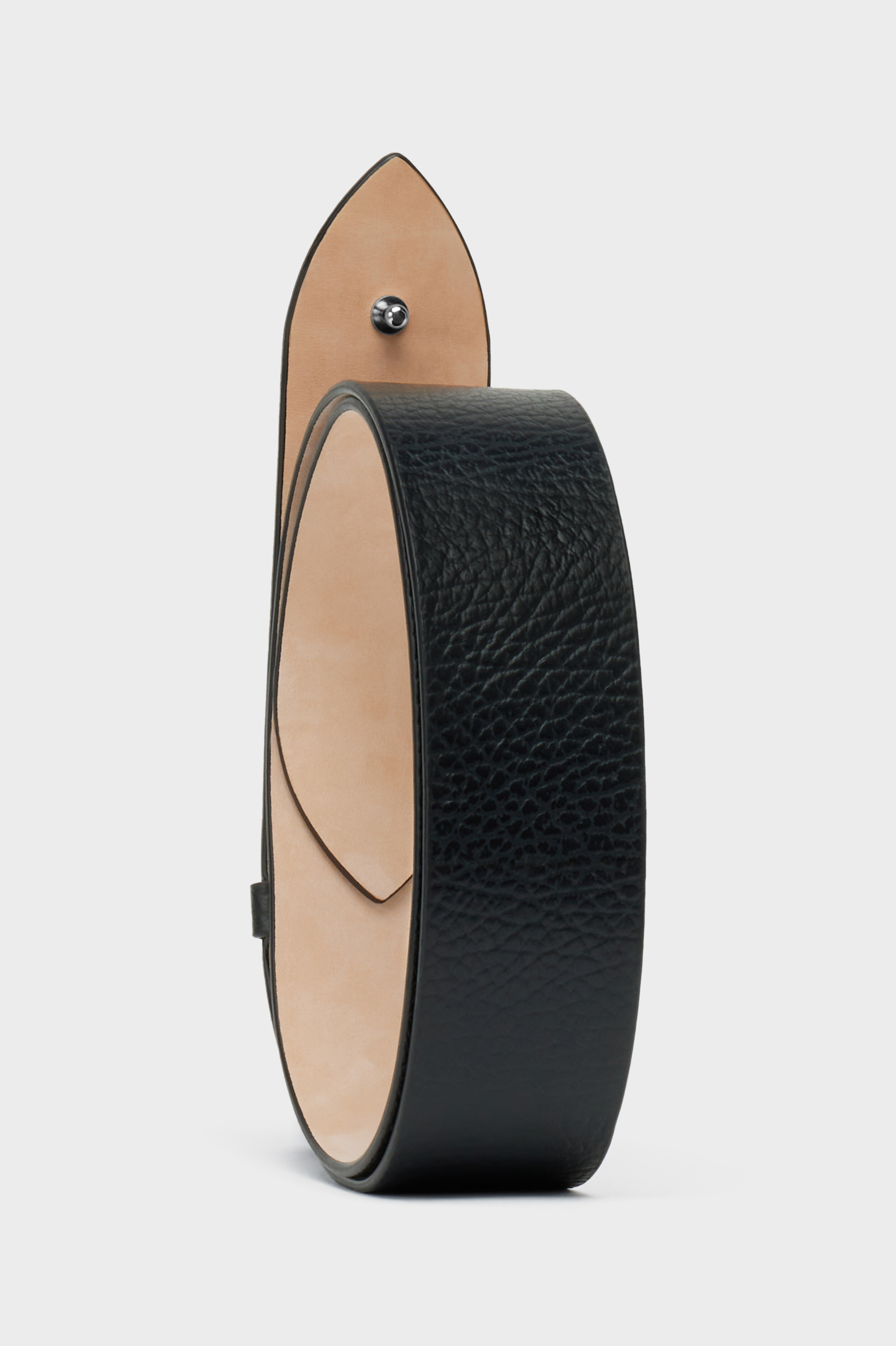 Black Calf Leather Four Stitches Belt | Maison Margiela