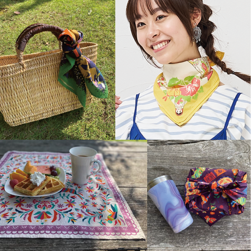 エスニックプリントバンダナ | マライカ