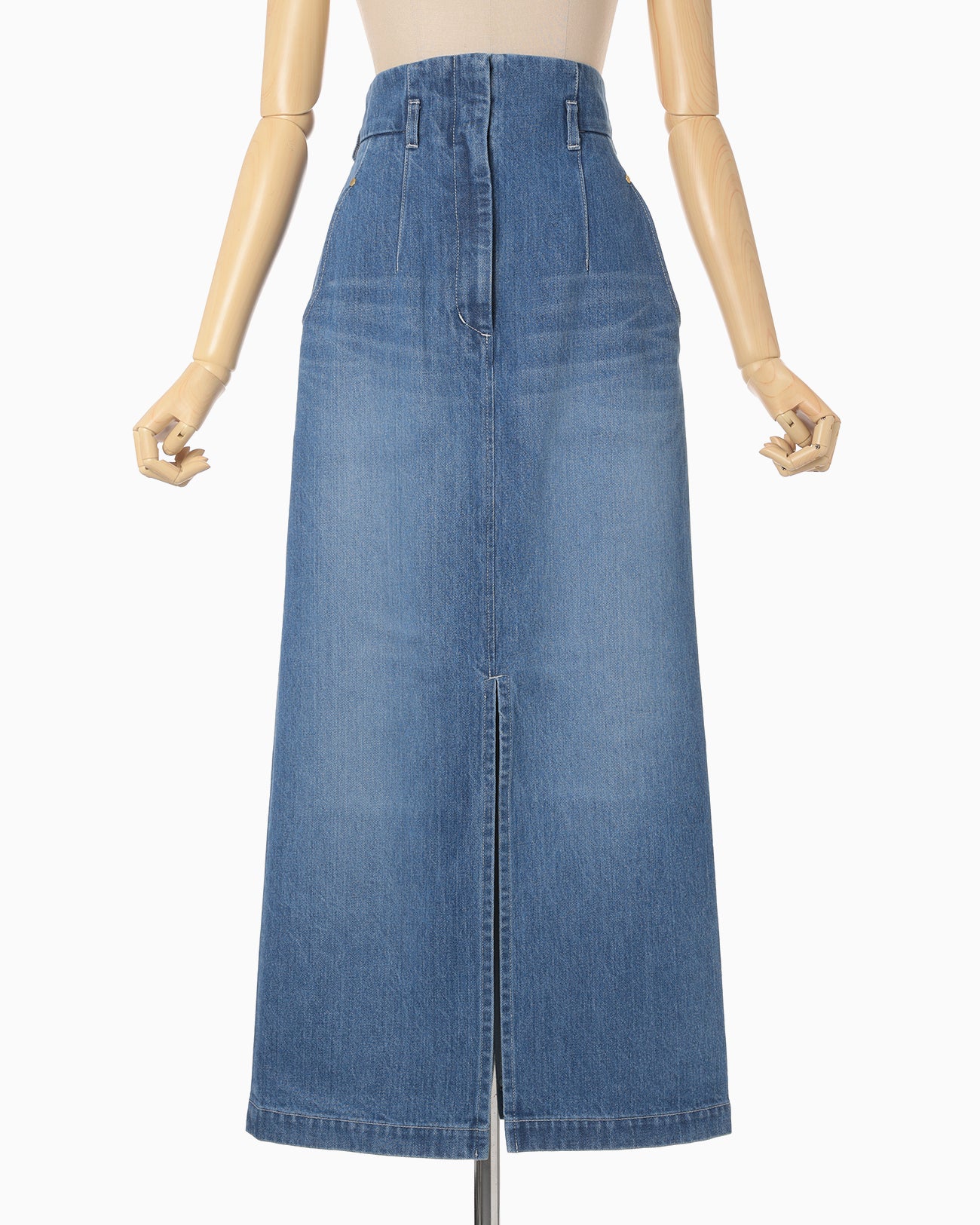 A-Line Denim Skirt - blue - Mame Kurogouchi