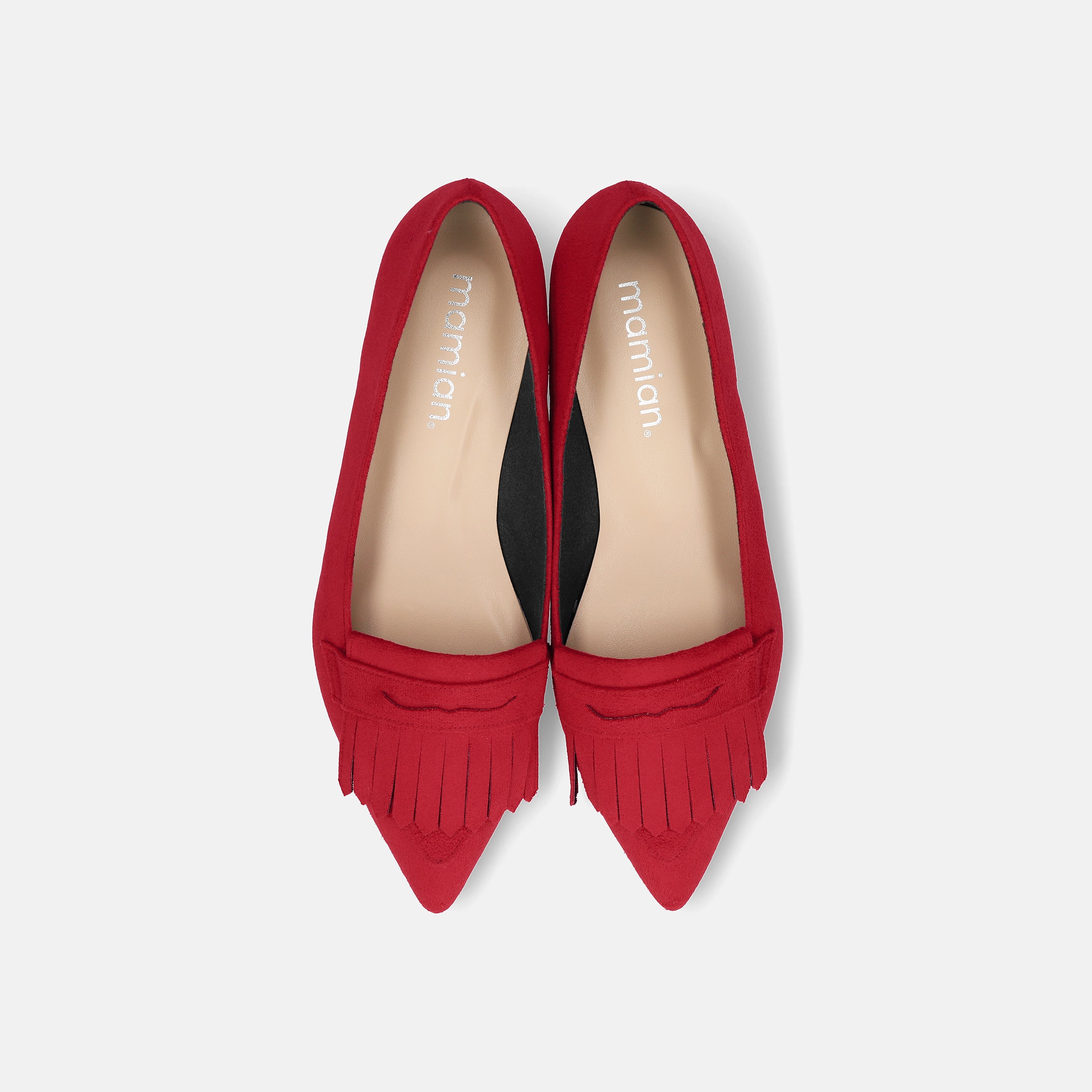 20%OFF：2025AW：ポインテッドトゥ フリンジ ローファー（m17058