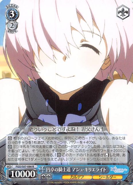 ヴァイスシュヴァルツ 聖なる盾の騎士 マシュ・キリエライト SP Amazon