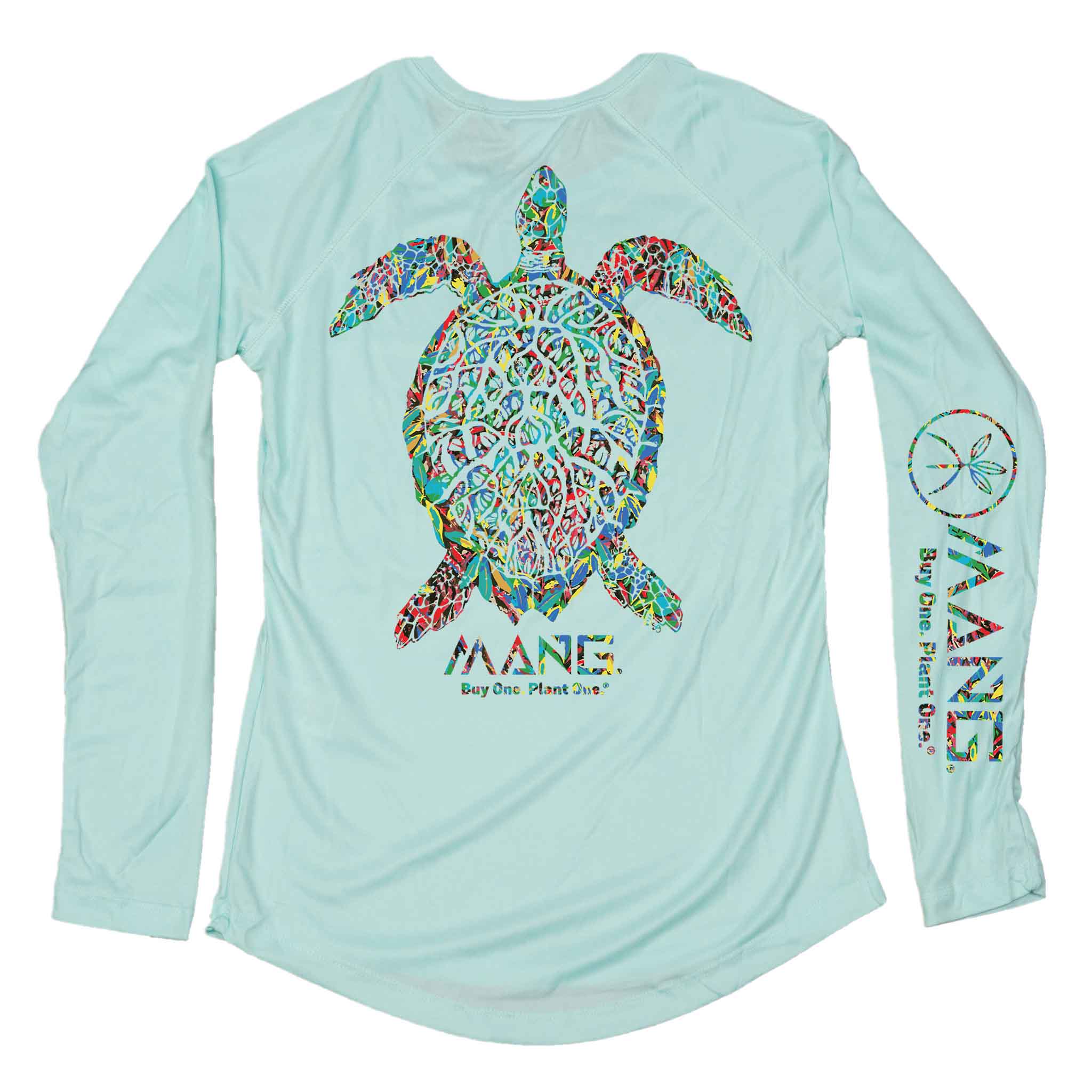 Women's Planting Hope Turtle Long Sleeve UPF 50 Sun Shirt | MANG Gear
