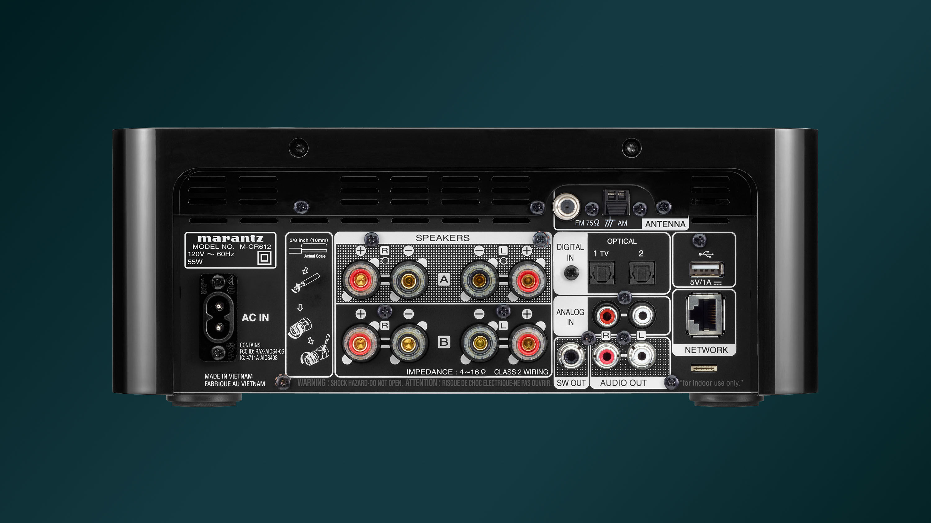 M-CR612 - Compact Network Audio Player and CD Player Powered by