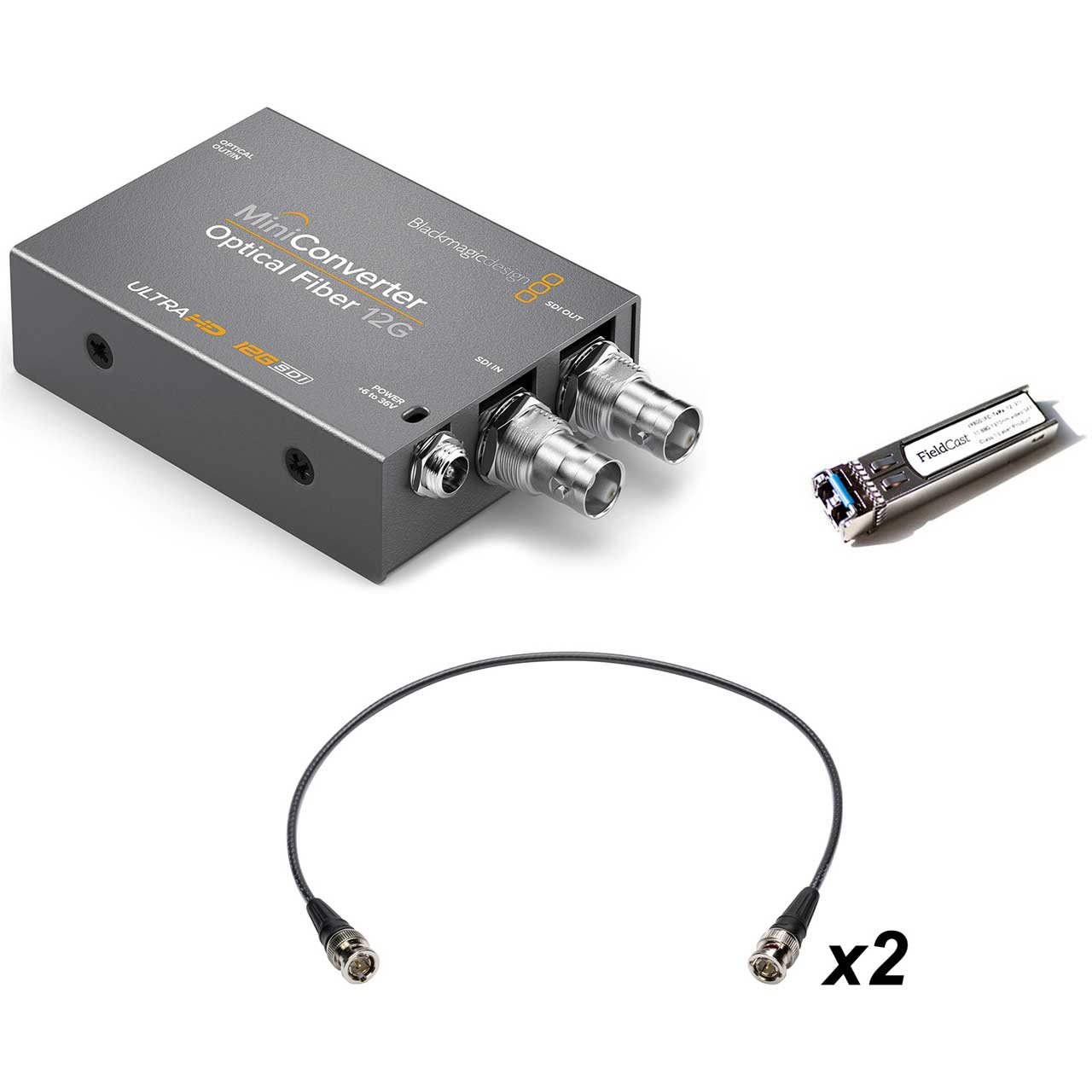 Blackmagic Design 12G SDI Fiber Extender Kit with 12G Optical