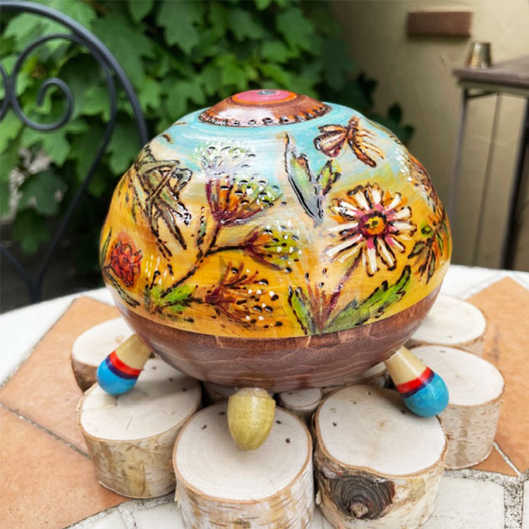 ロシア雑貨店マリンカ / アンナ・リャボワ作 亀の小物入れar227