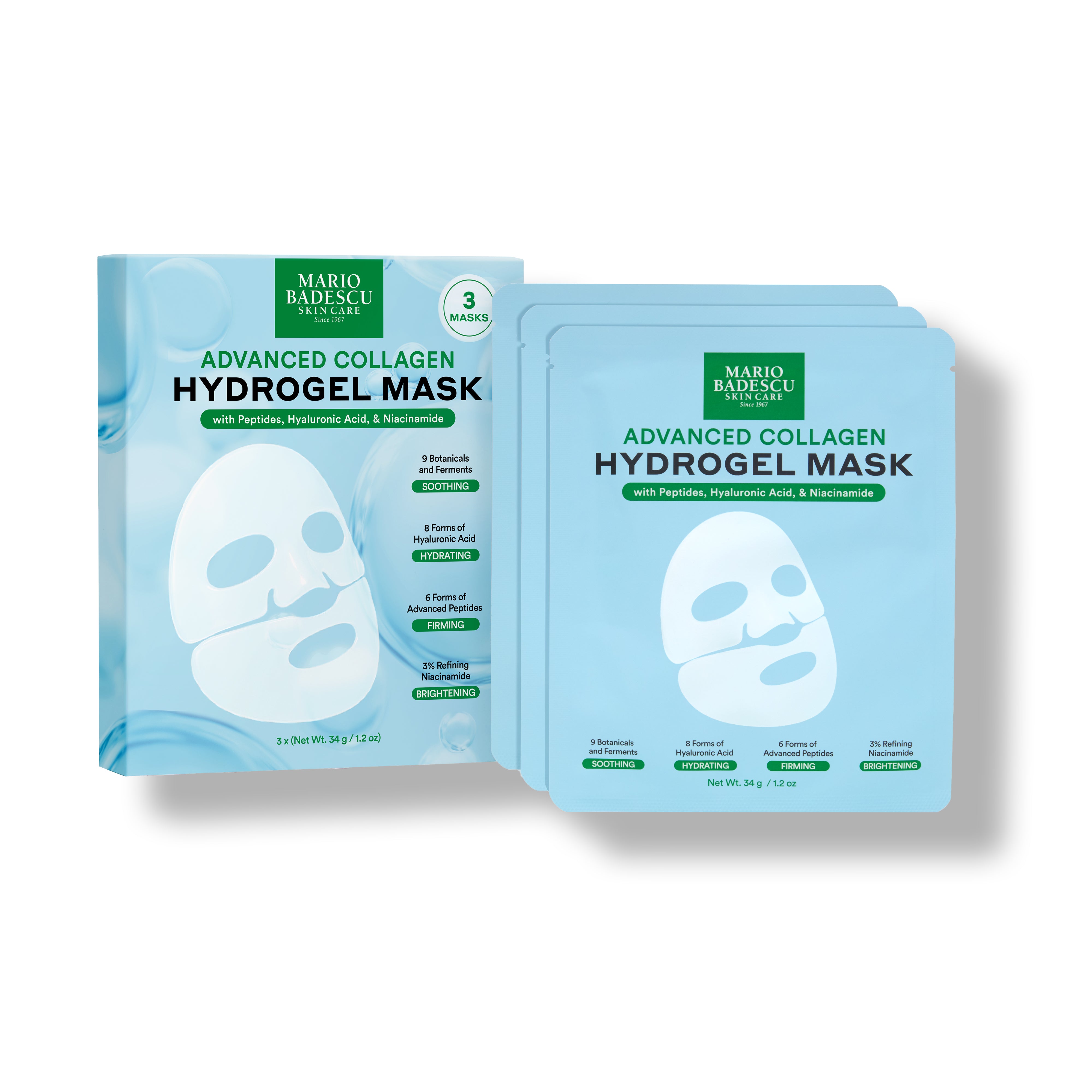 Advanced Collagen Hydrogel Mask with Peptides, Hyaluronic Acid