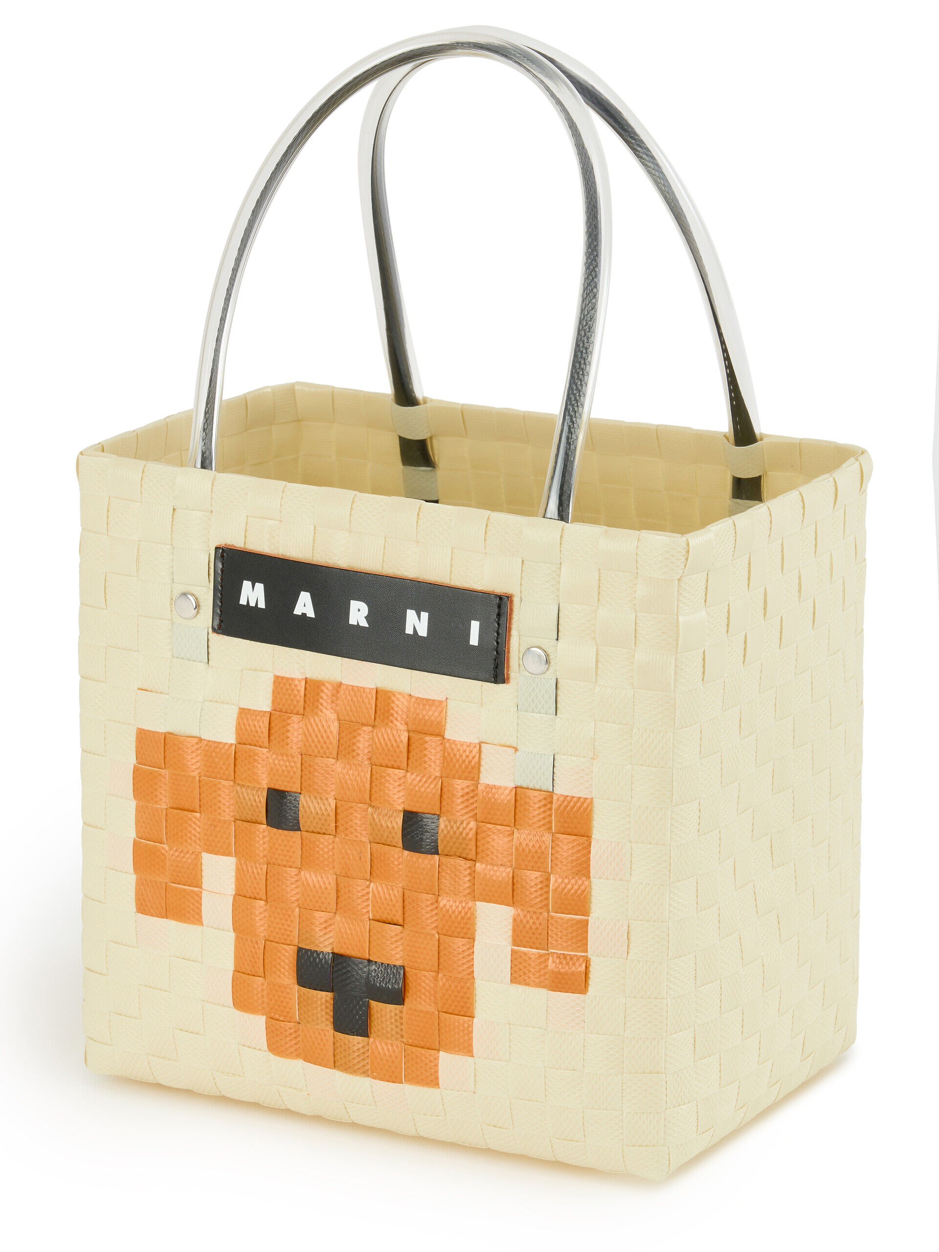 エクリュ(ソフトベージュドッグ) MARNI MARKET ANIMAL BASKET バッグ