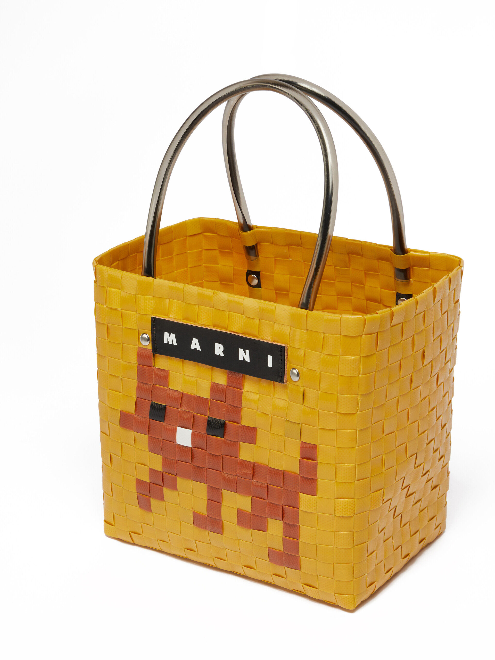 イエロー ブラウン MARNI MARKET アニマルバスケットバッグ | Marni