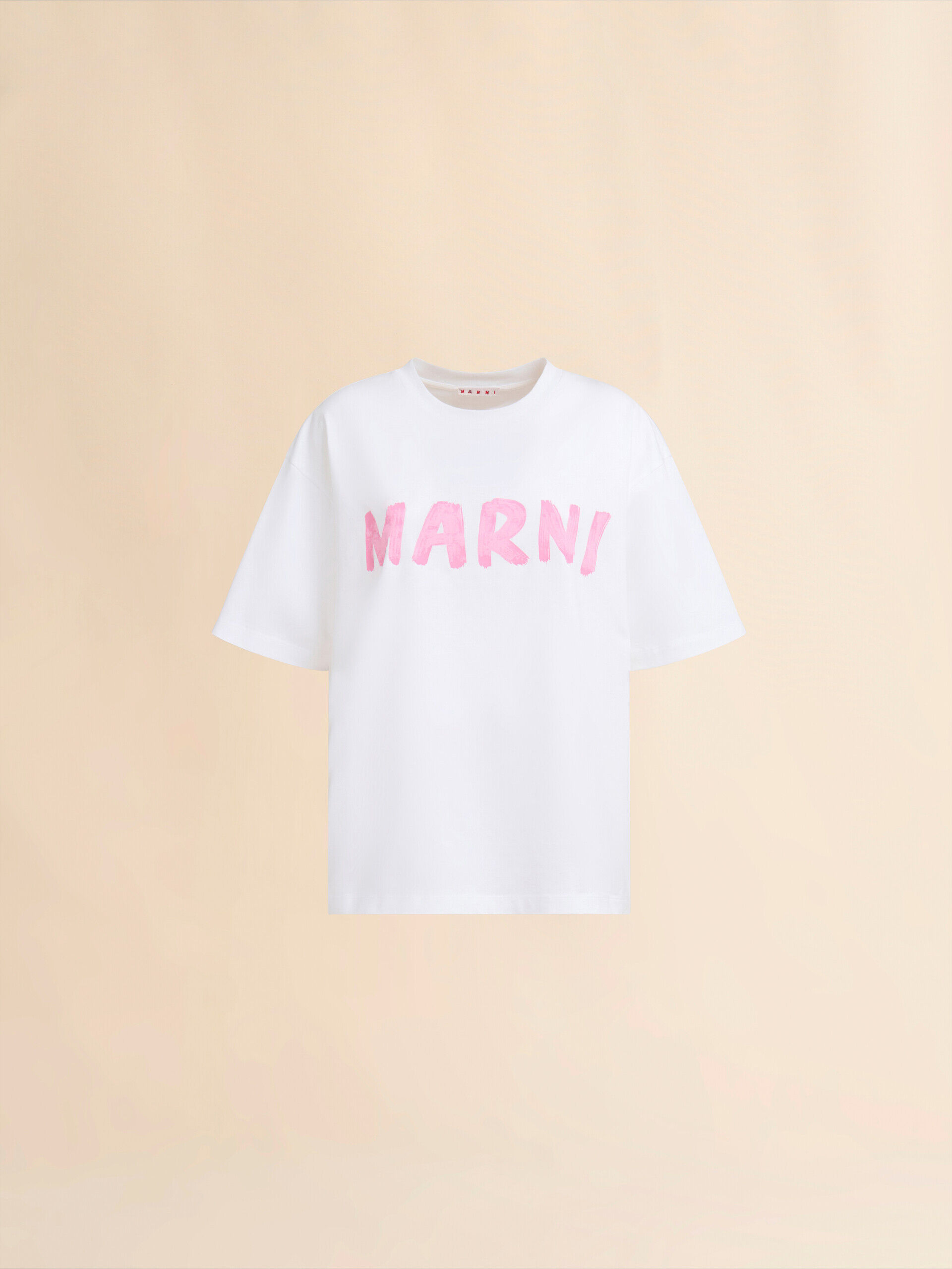 ホワイト ロゴ入り オーガニックコットン製Tシャツ | Marni