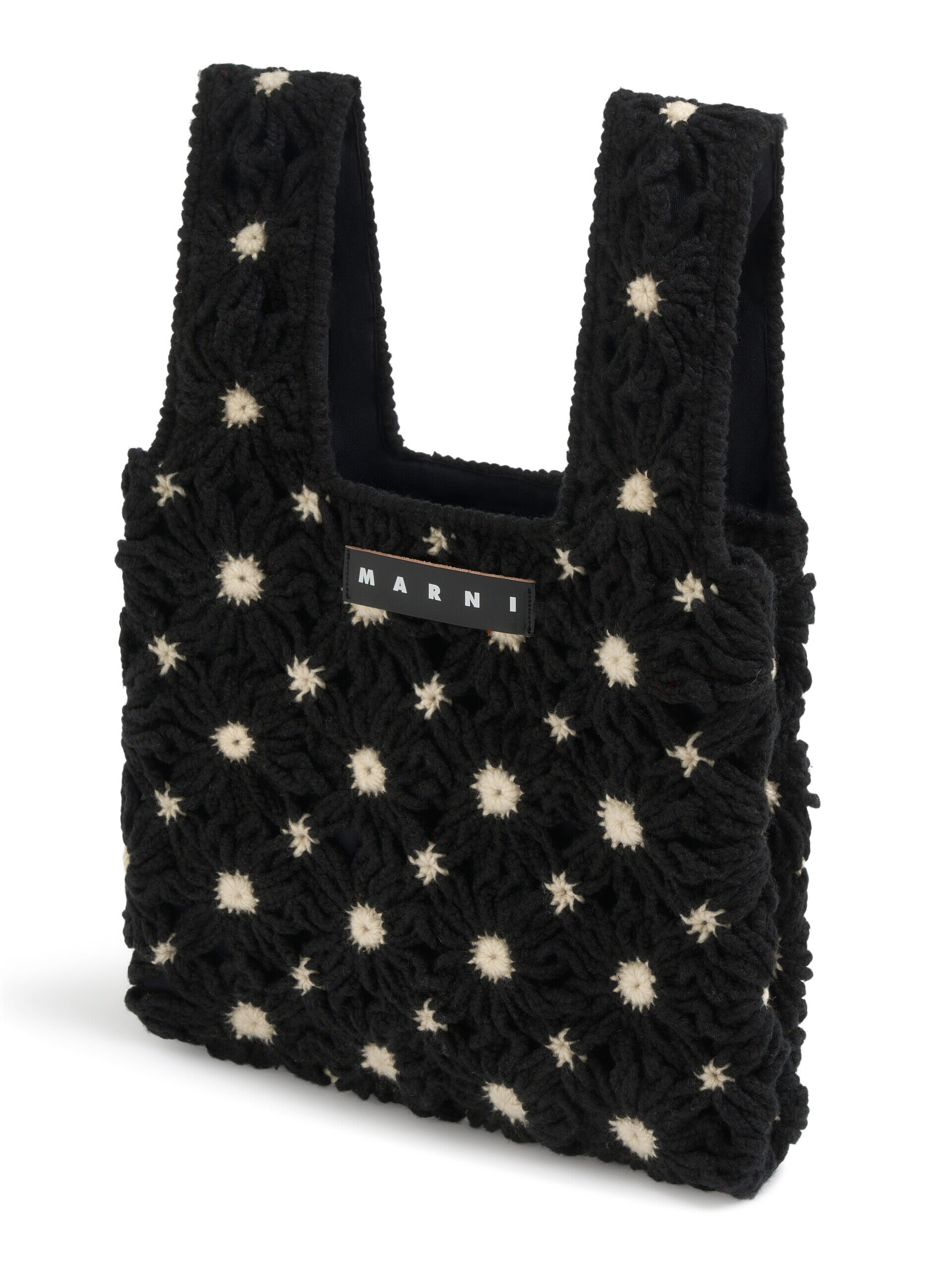 ブラック ベージュ MARNI MARKET クロシェ フィッシュミニバッグ | Marni