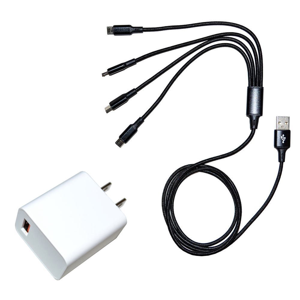 在庫処分セール】連結用4分岐USBケーブル・ACアダプターSET FC-ZX-PRO