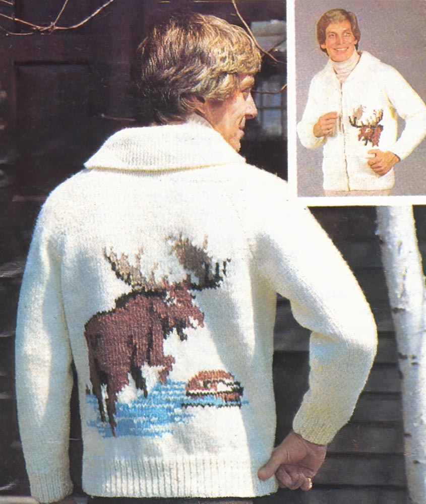 Men's or Ladies' Moose Cardigan Pattern – Mary Maxim