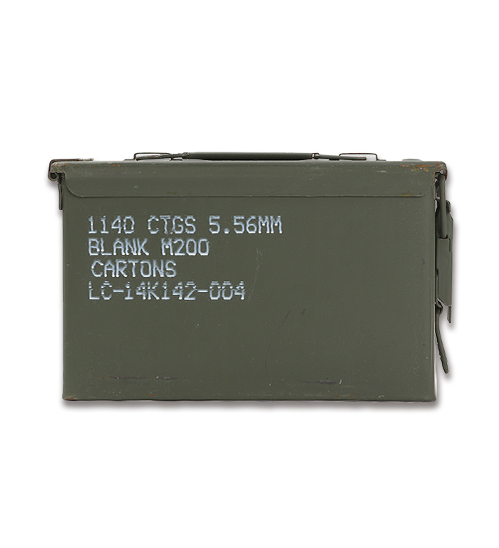 US(米軍)現用 50 Cal AMMO BOX(弾薬箱) M200 BLANK CARTRIDGE用