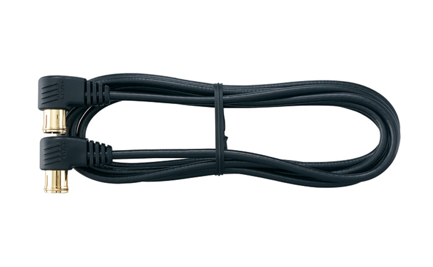 やわらか極細 TV接続ケーブル2m（片端L型プラグ・片端ストレート型