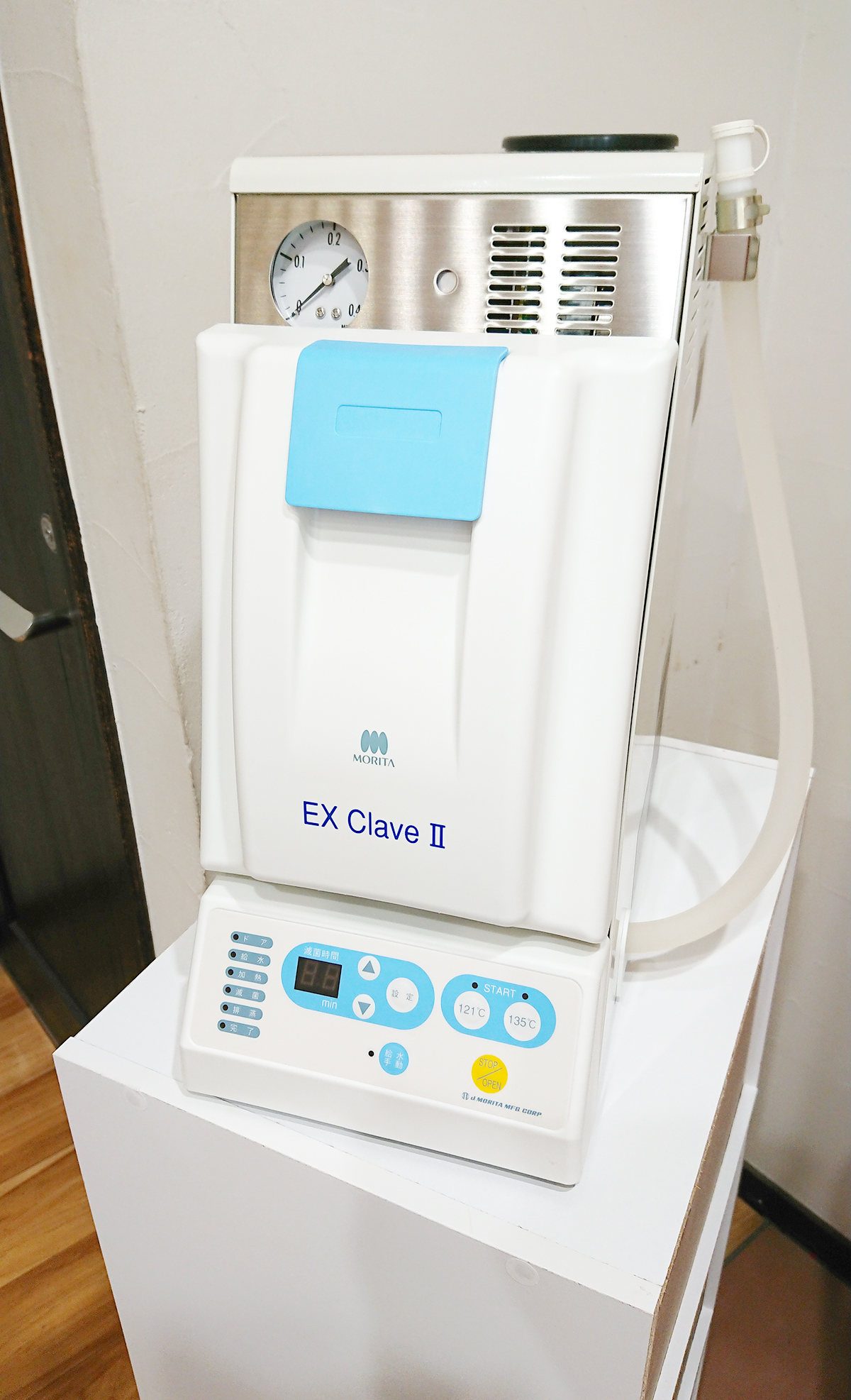 小型滅菌器も設置しました(｀・ω・´)