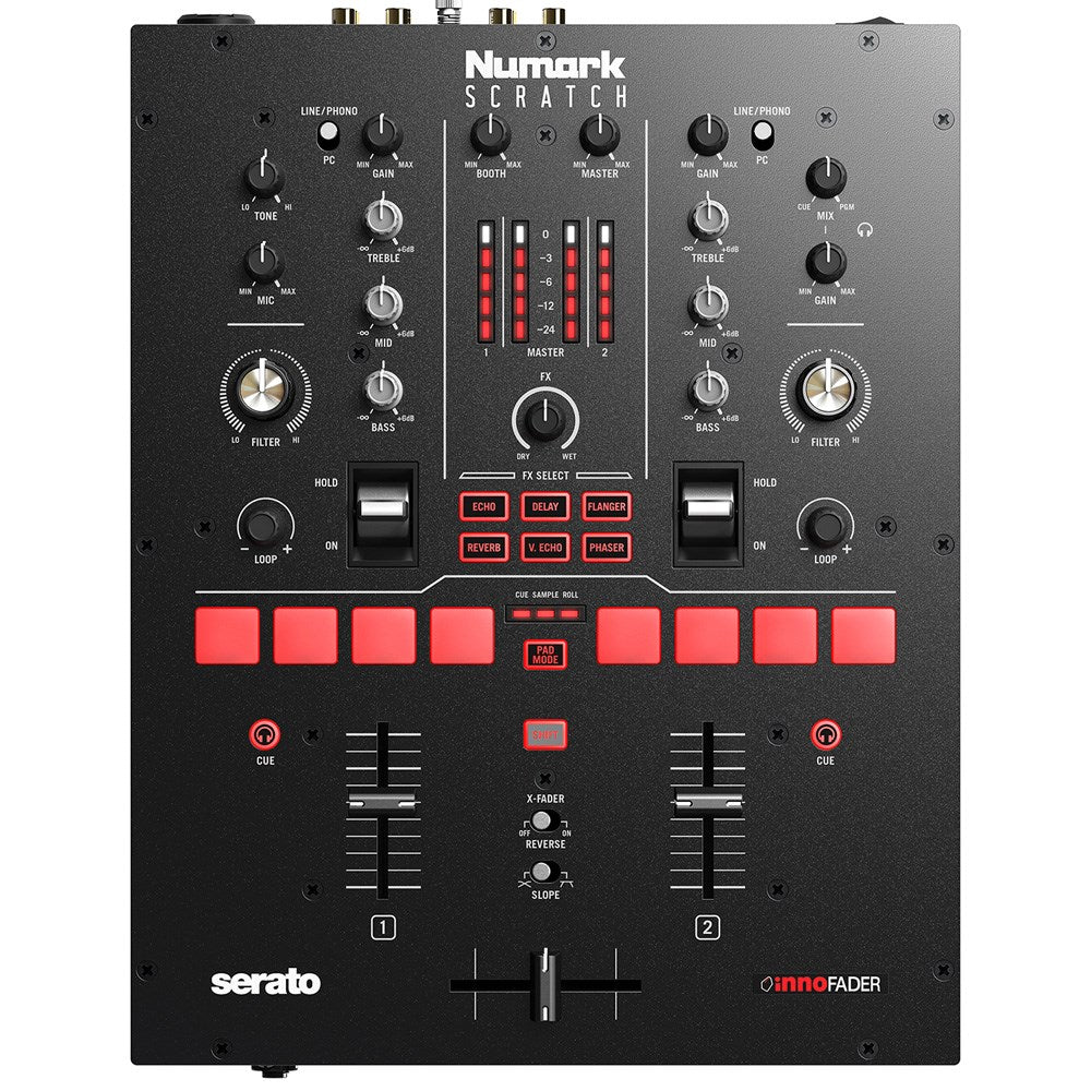 Numark SCRATCH Mixer for Serato DJ X Pioneer PLX-500 Turntable Package