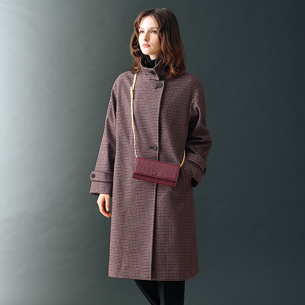 千鳥柄ウールライクコート | 京都通販ミセスのファッション館・本店