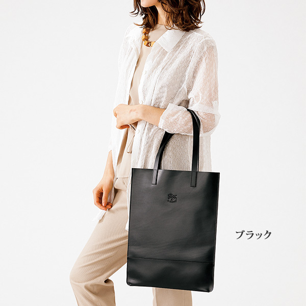 イルビゾンテ マチなしレザートートバッグ IL BISONTE | 京都通販