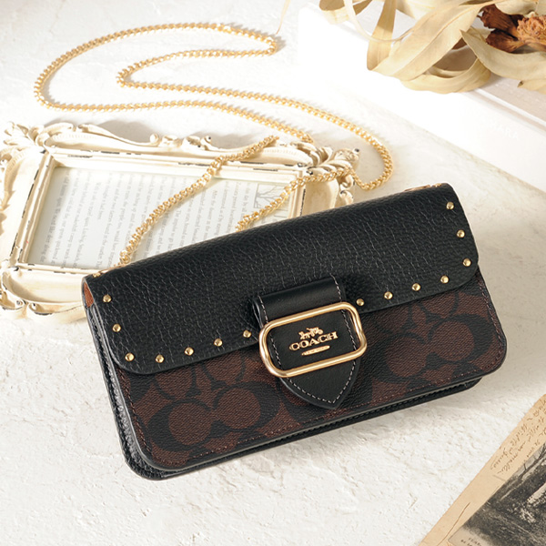 コーチ スタッズ使い チェーンストラップポシェット COACH | 京都通販