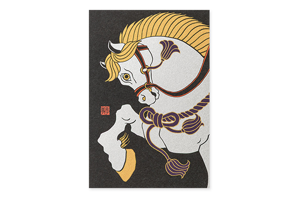 ハガキ/ポストカード｜紙シリーズ｜ポストカード 白馬柄(80014006