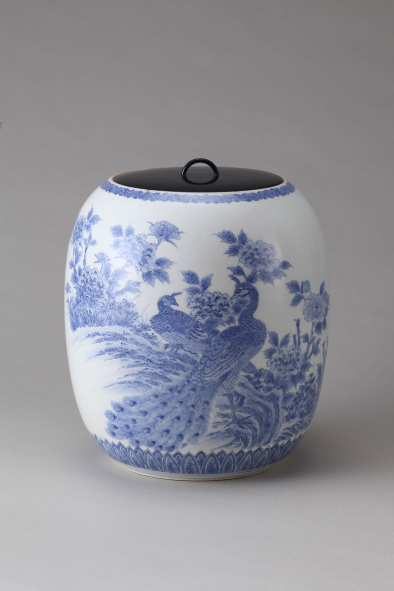 染付花鳥文水指 ｜ みかわち焼 三川内焼- 総合サイト