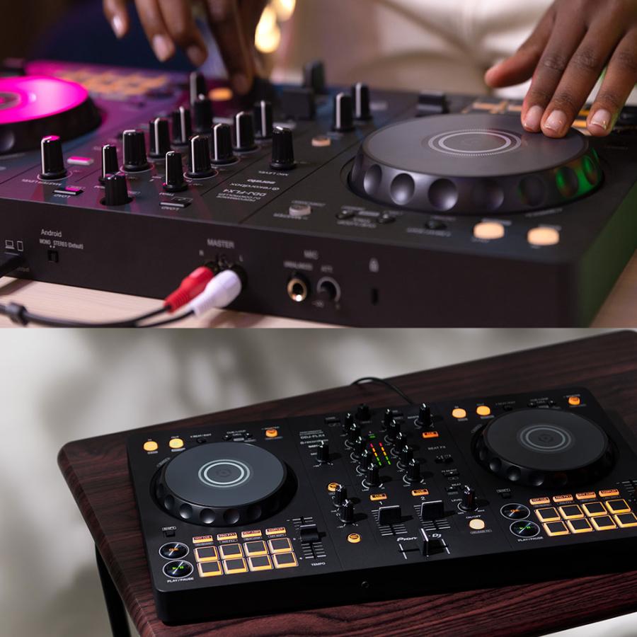 Pioneer DJコントローラー DDJ-FLX4 + PCスタンド + ダストカバー