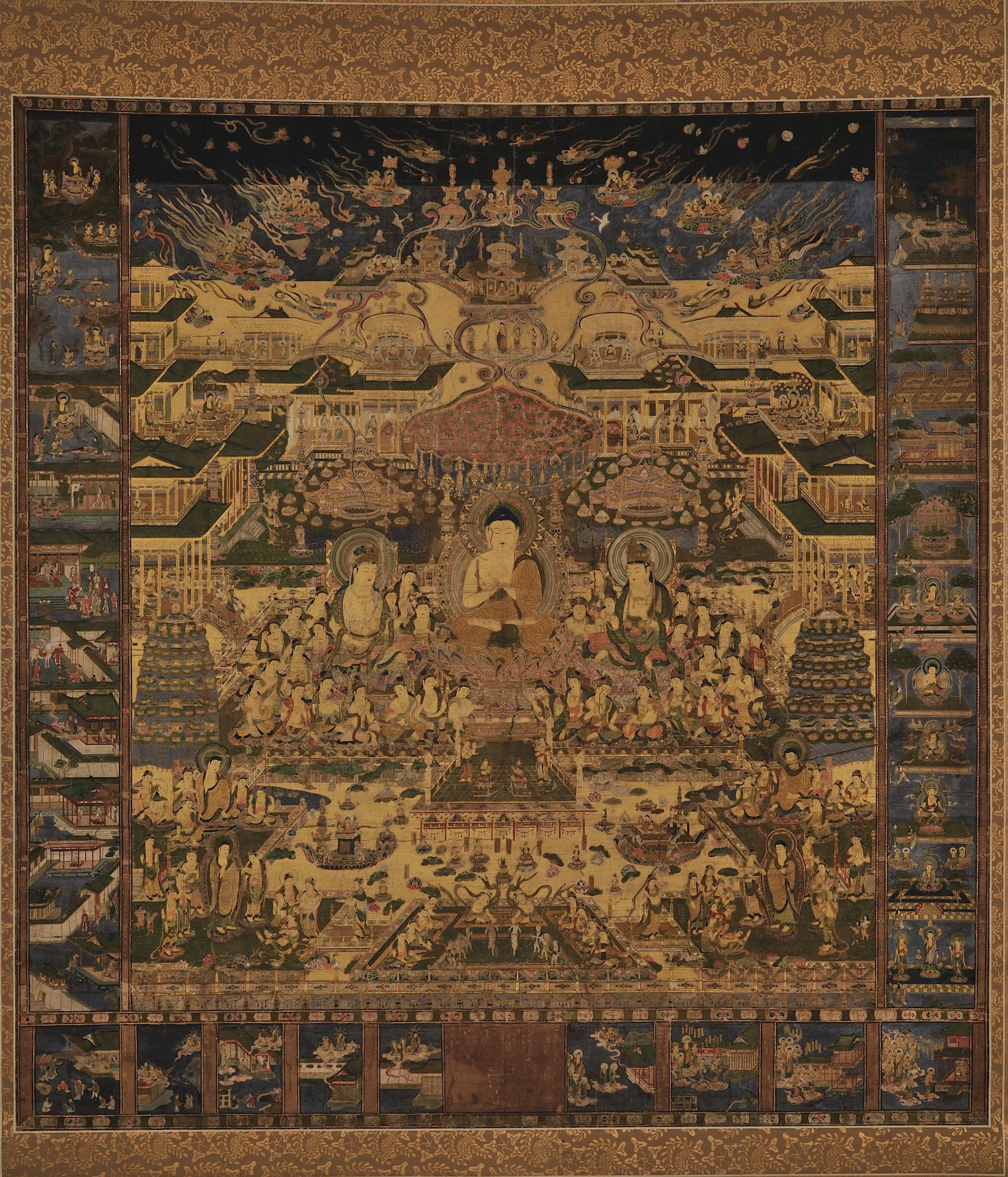 絹本着色当麻曼荼羅図 - 港区文化財総合目録 | 港区立郷土歴史館