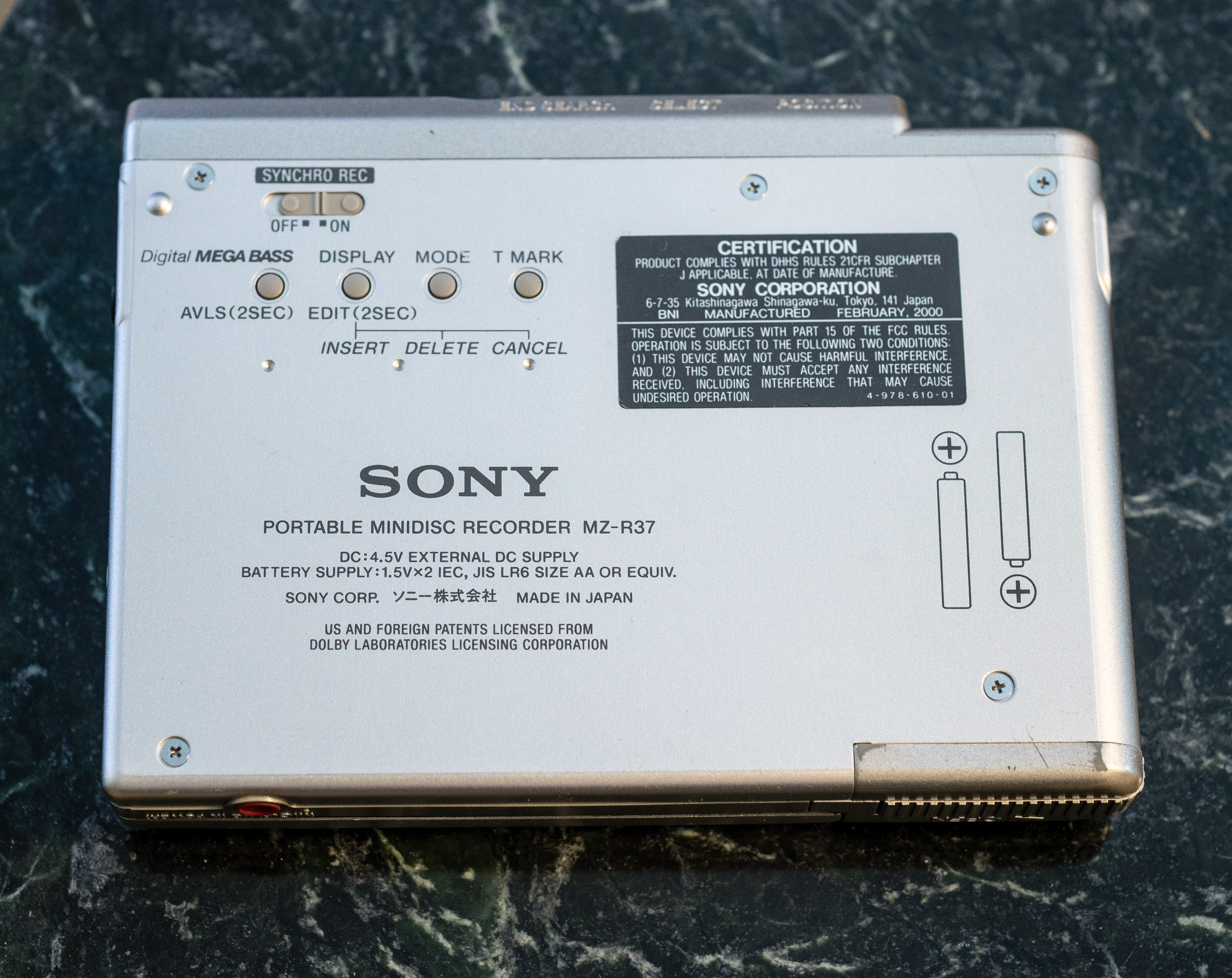 Sony MZ-R37 [MiniDisc Wiki]