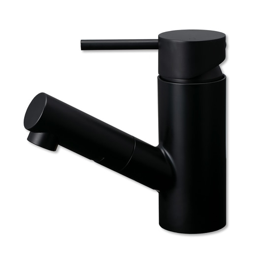 ボトリー引出式混合水栓 マットブラック(TA05329)｜洗面所・水回りの