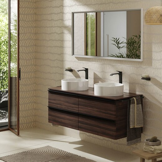 ヴィヴニス250混合水栓 マットブラック 75042670(TA05699)｜洗面所・水