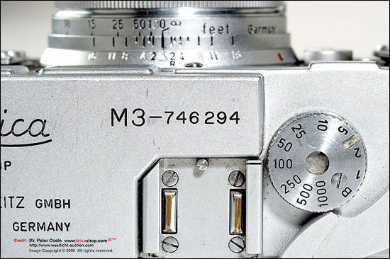 Early versions of Leica M3 double strokes Models with sequential