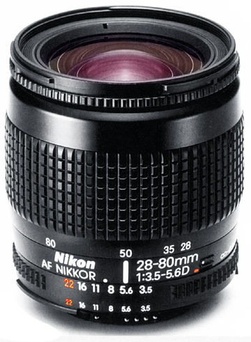 NIkon Autofocus (AF) Zoom Nikkor 28-80mm f/3.5~5.6D lens group