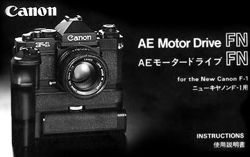 Canon Motor Drive FN Manual -Index Page