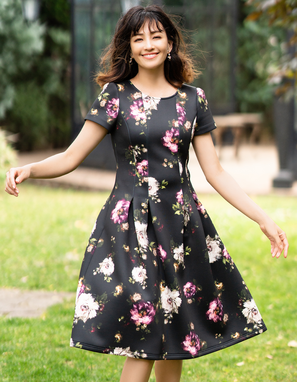 インクジェットフラワープリントドレス | msgracy