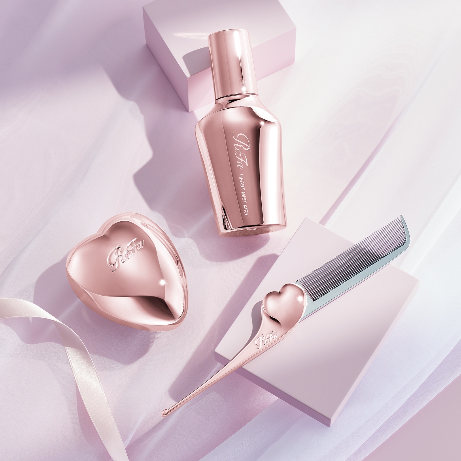 ReFaギフトラッピングセット SS】リファハートブラシ（ローズゴールド