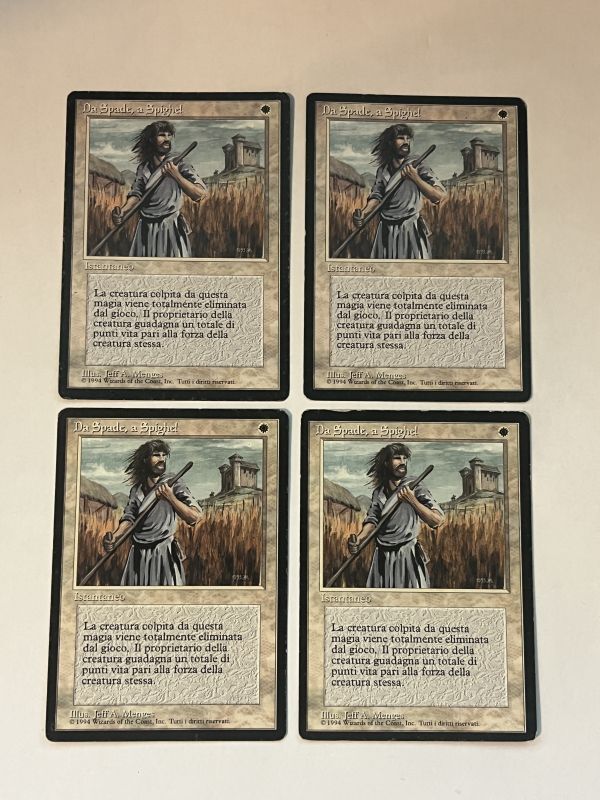 剣を鍬に/Swords to Plowshares》[FBB] HP イタリア語 4枚セット - MTG