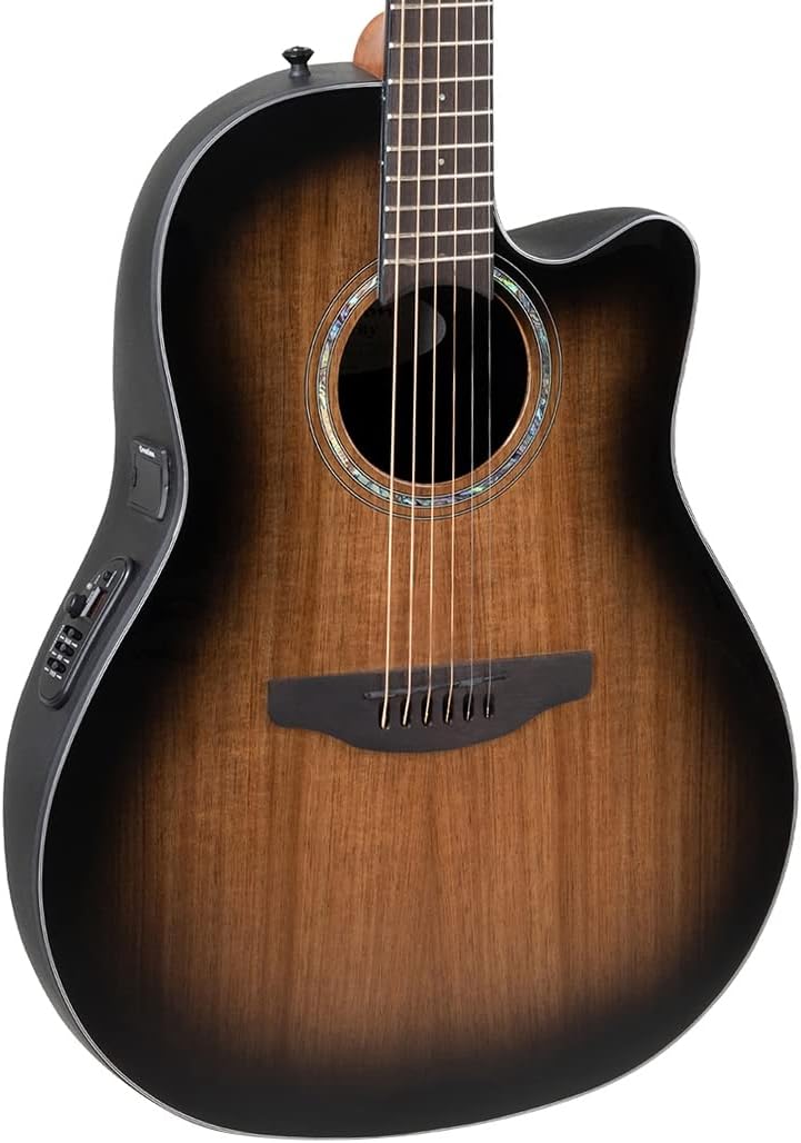 Ovation CS24P-ABLKW-G Celebrity Exotic Selection Acoustic-electric
