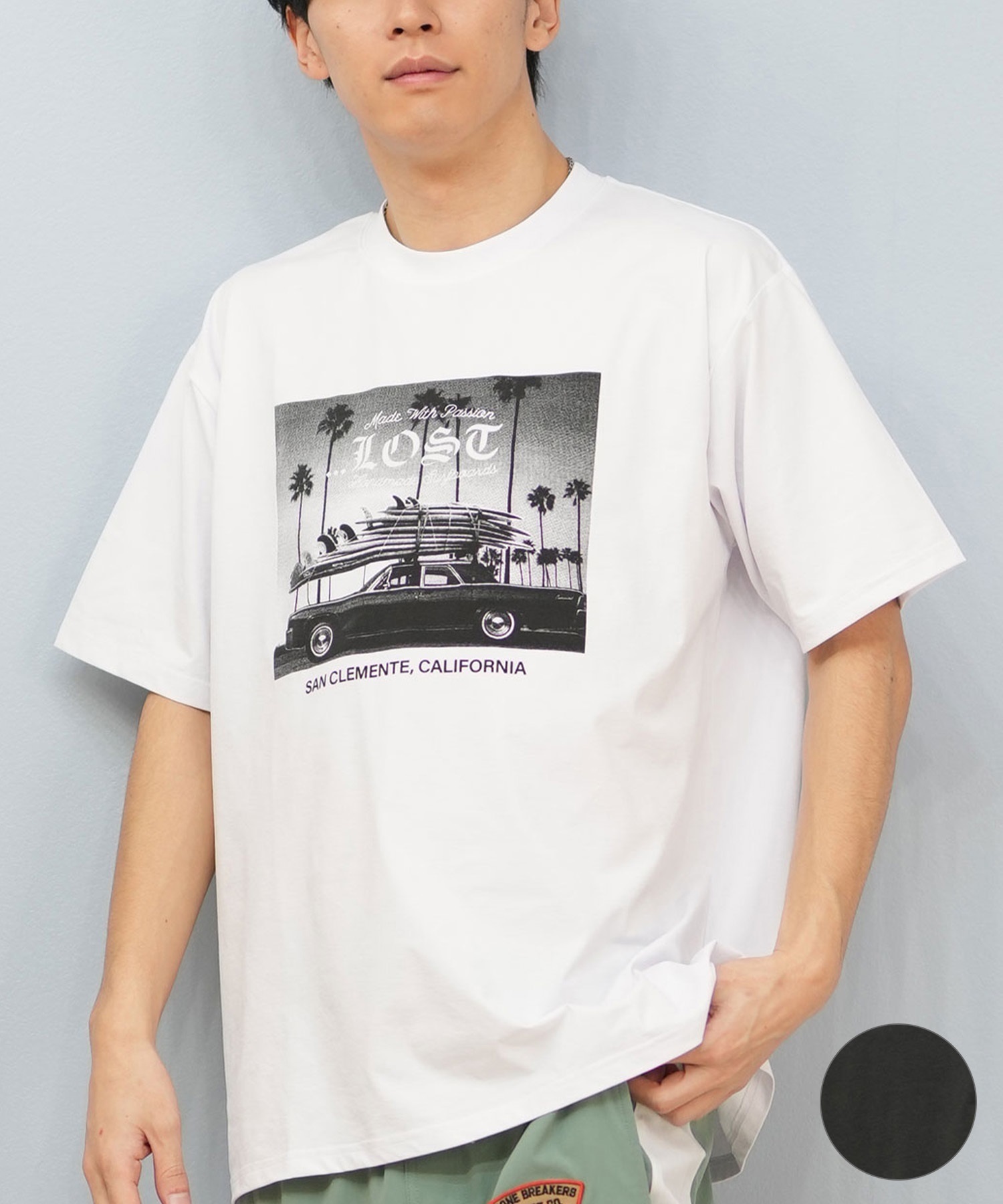 LOST ロスト 水着 ラッシュガード 半袖 Tシャツ メンズ フォトT 水陸