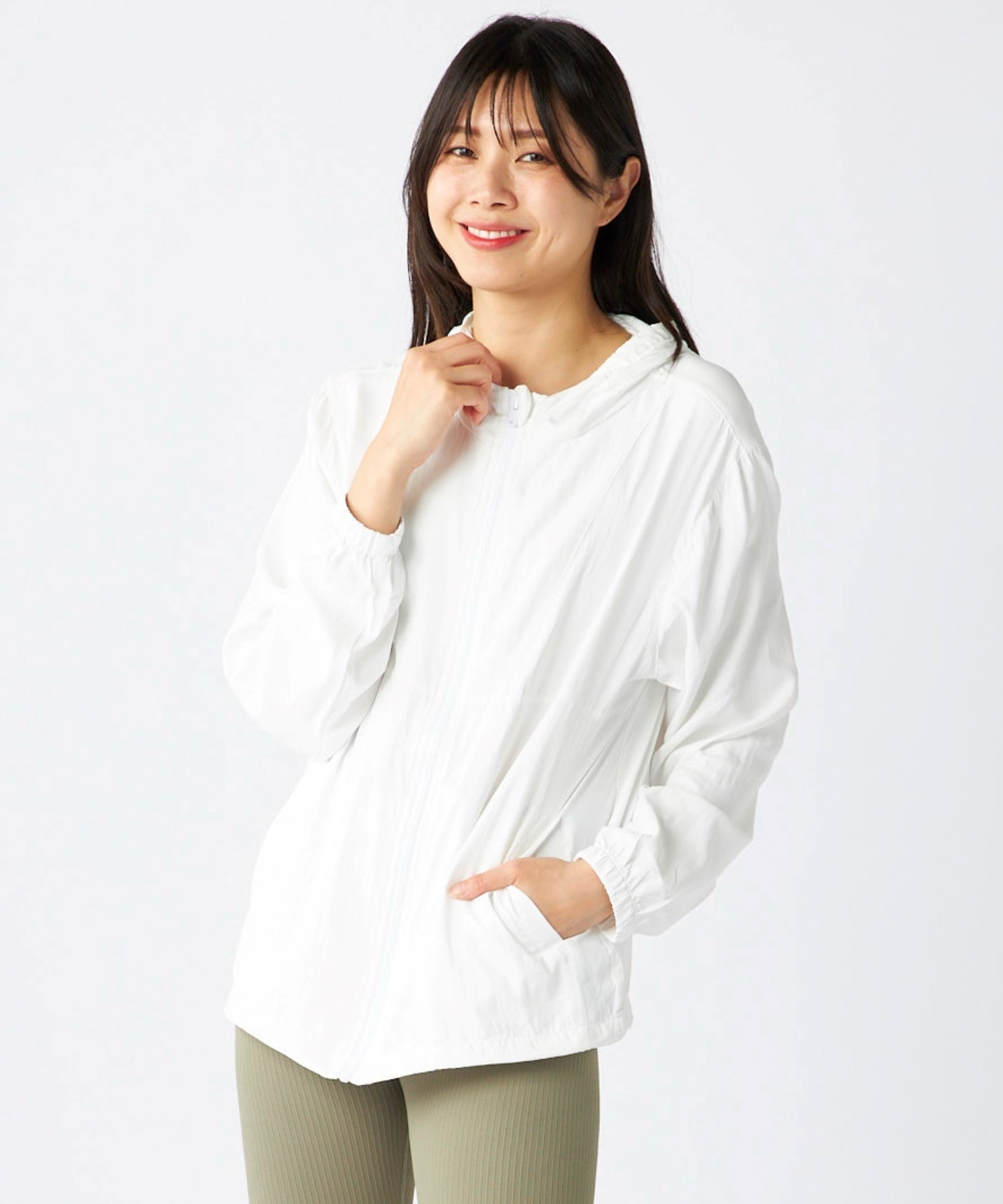 OP オーシャンパシフィック 水着 ラッシュガード ジップアップ