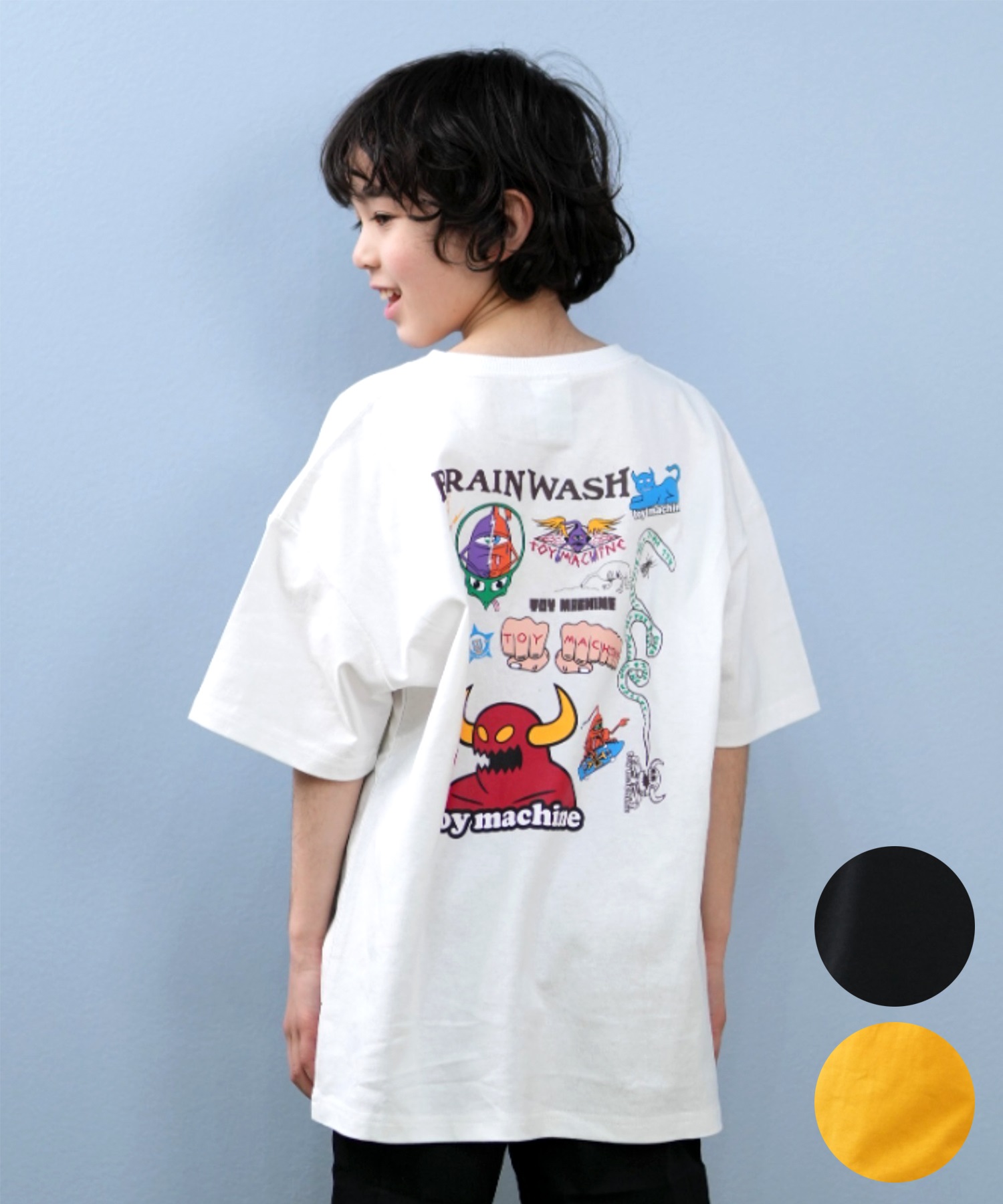 TOY MACHINE トイマシーン 半袖 Tシャツ キッズ 子供 バックプリント
