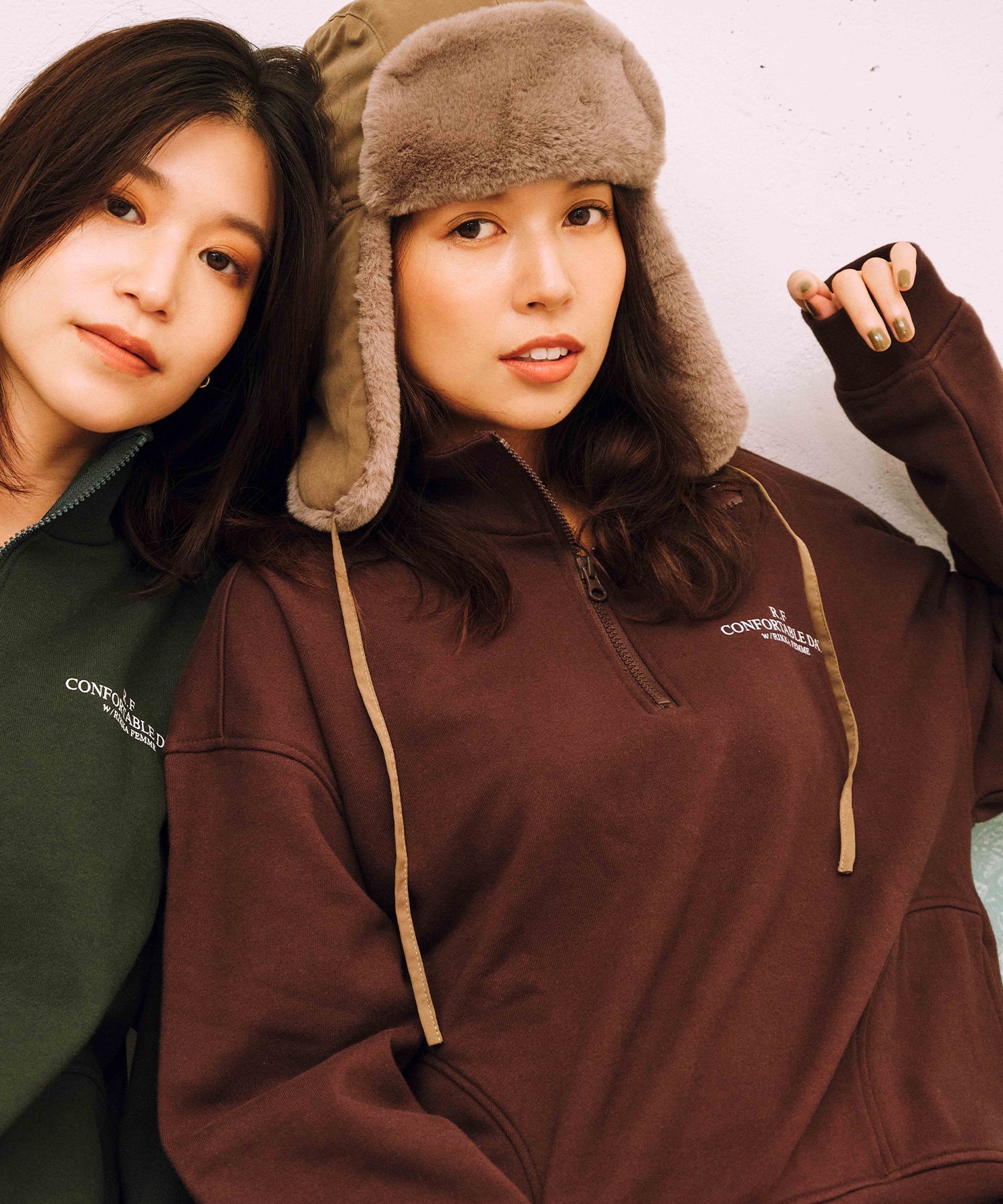 RIKKA FEMME リッカファム ハーフジップ トレーナー レディース