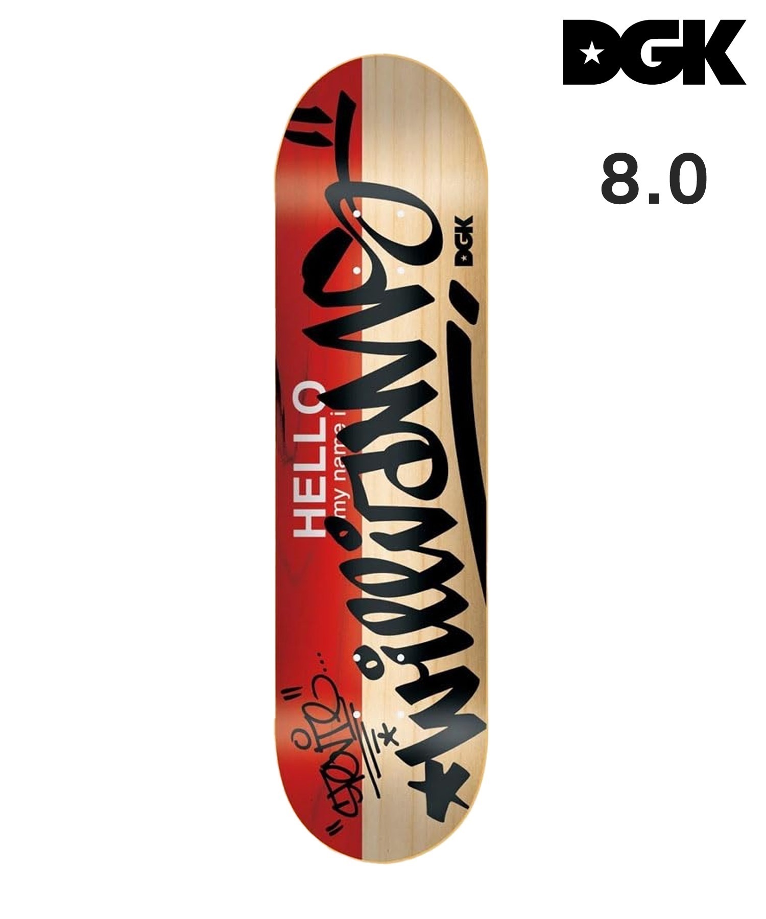 DGK ディージーケー スケートボード デッキ PRO ONE OFFS HELLO 8.0