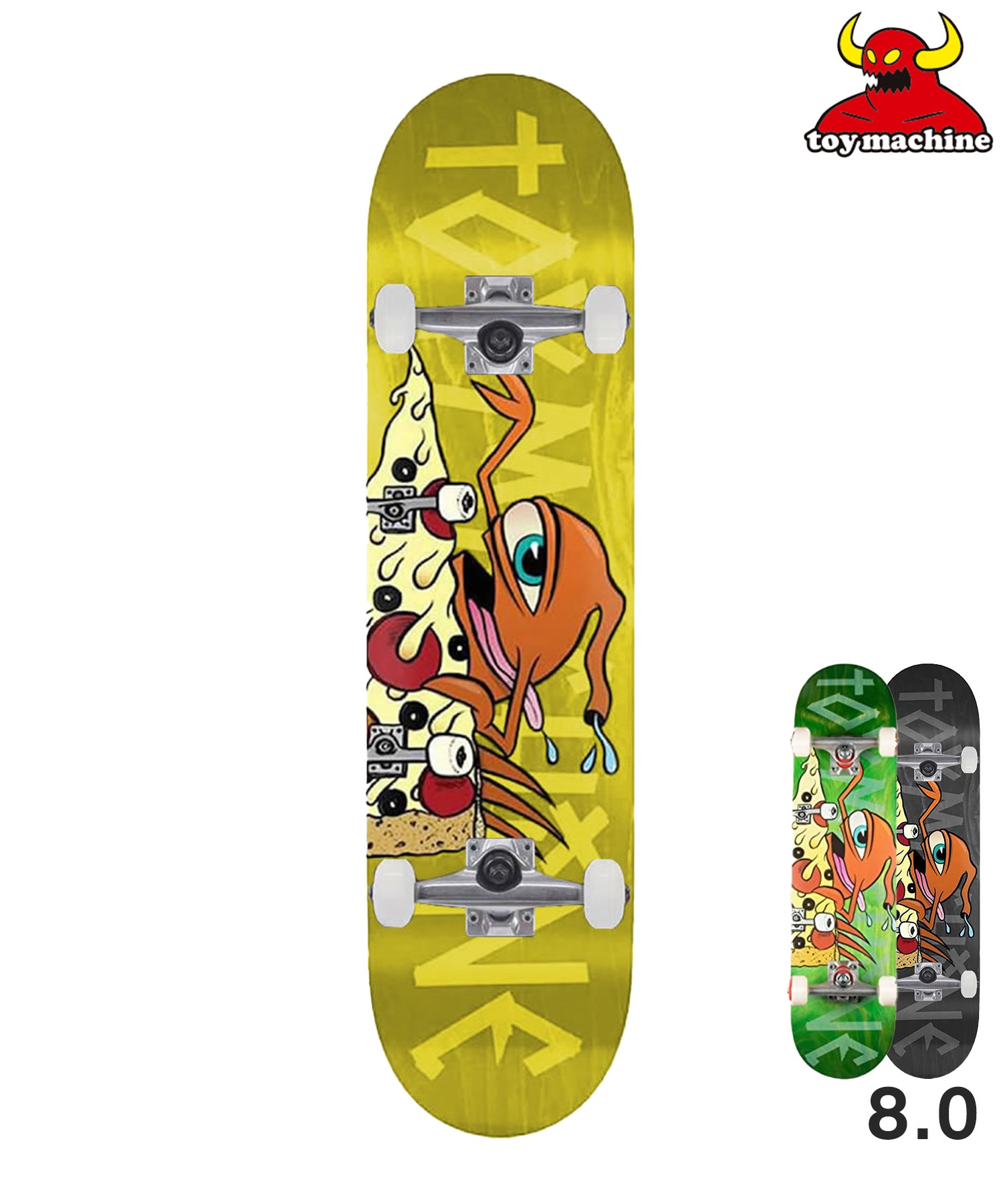 TOY MACHINE トイマシーン スケートボード コンプリート 8.0inch PIZZA