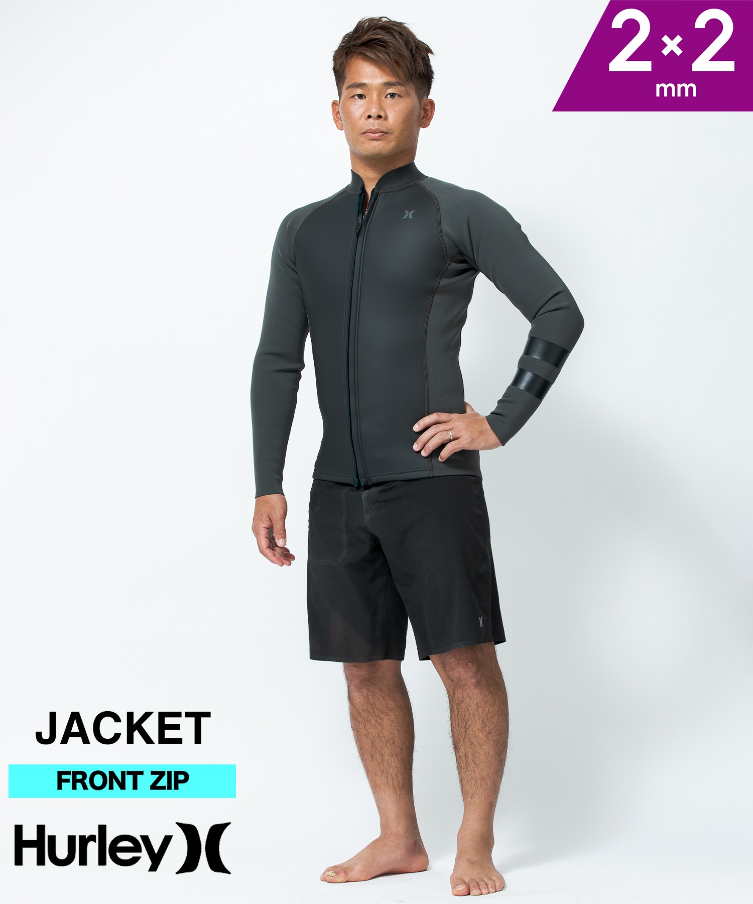 HURLEY ハーレー フロントジップ アドバンテージプラス MZFZJK24