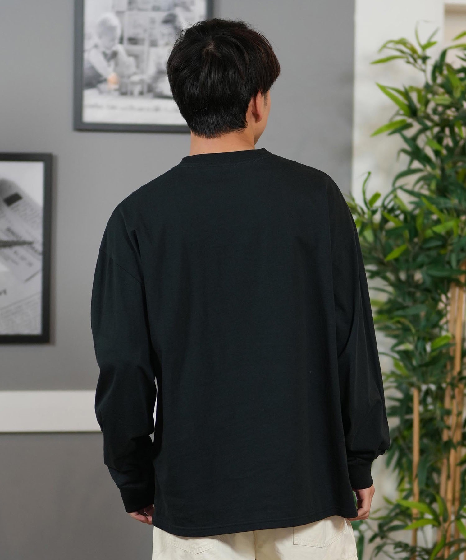 lost ロスト 長袖 Tシャツ メンズ フロントプリント オーバーサイズ