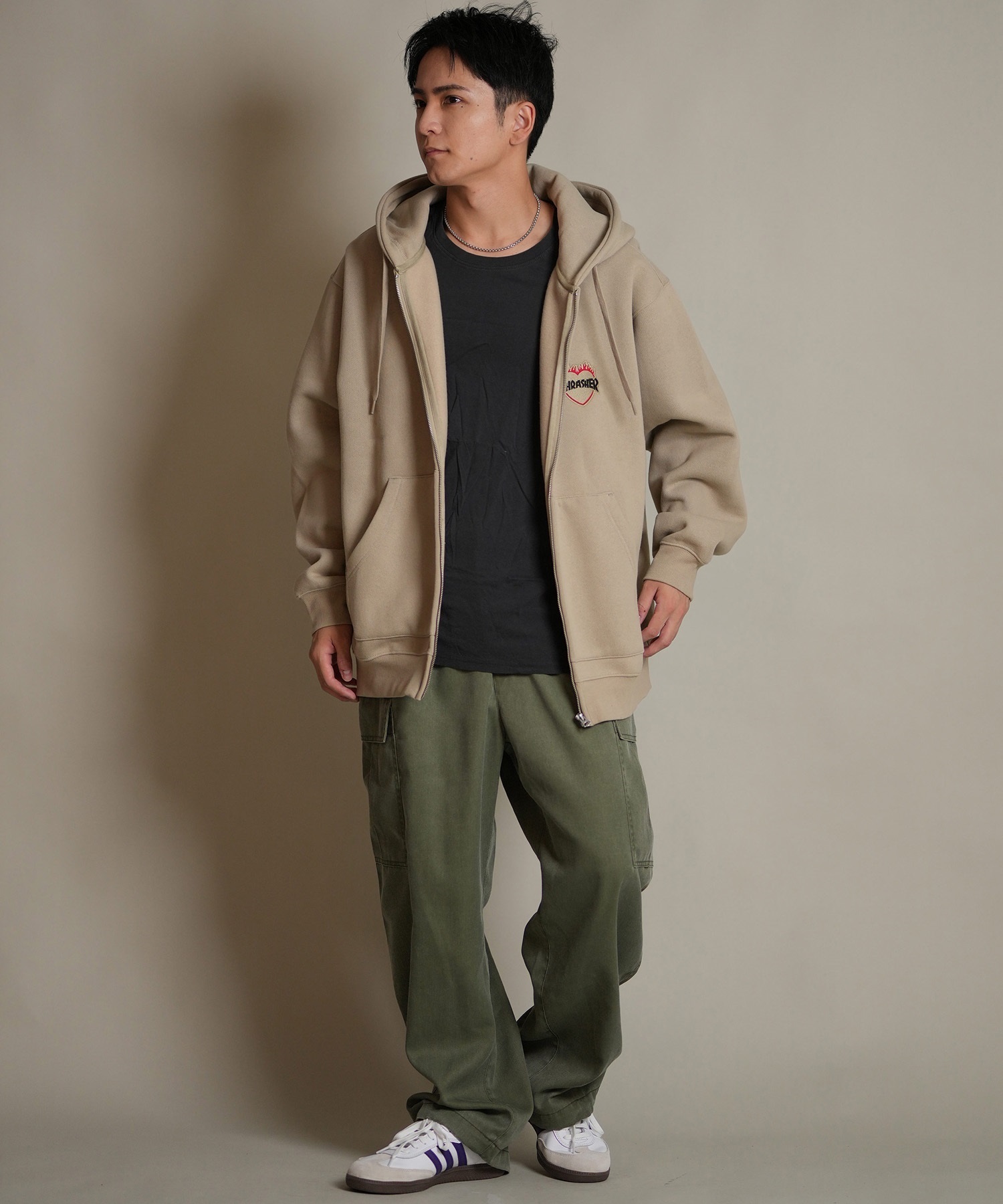 THRASHER スラッシャー ジップアップ パーカー メンズ スウェット