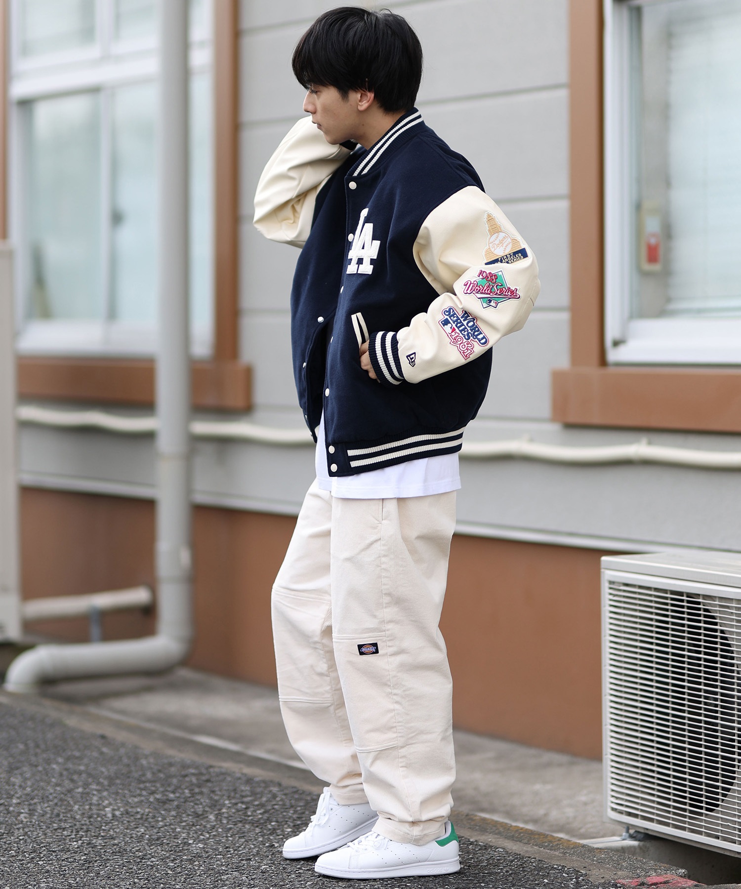 NEW ERA ニューエラ アウター スタジャン メンズ MLB パッチ ヴァー